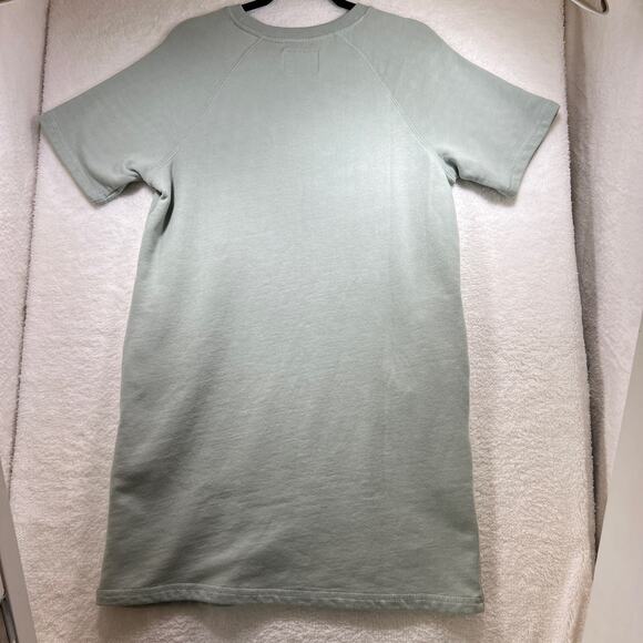 ROOTS Light Green Velvet Logo Sweatshirt Sweater Mini Dress Womens Size Small - Picture 2 of 13